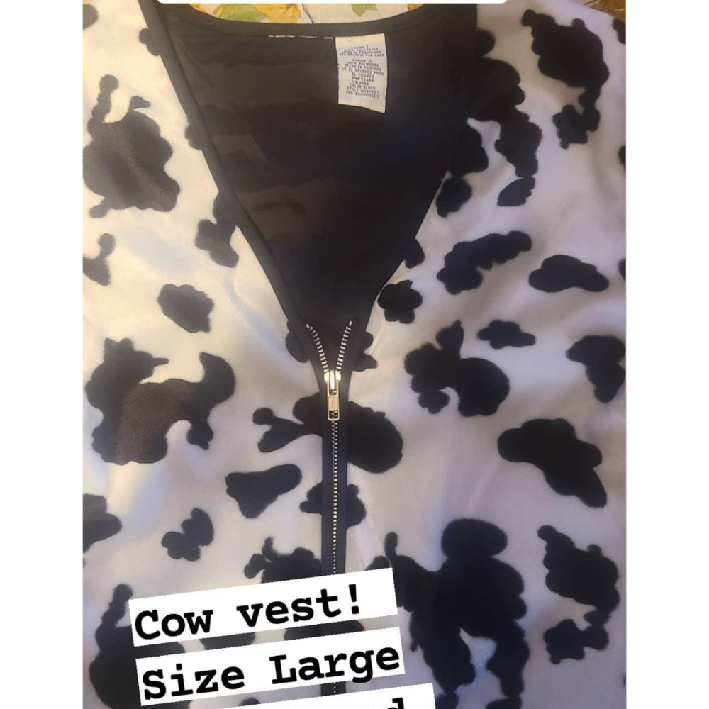 Cow print vest